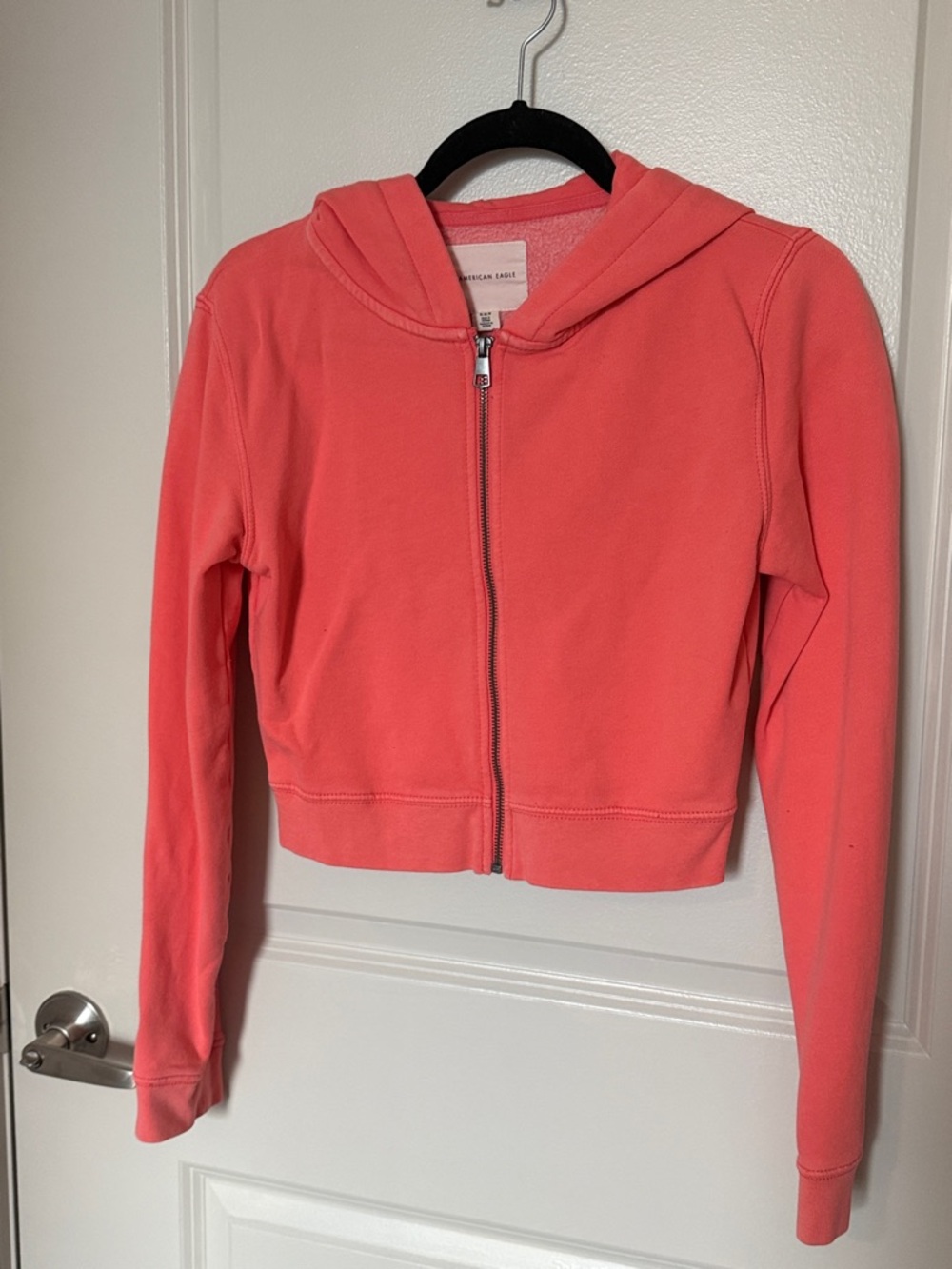 American Eagle Coral Zip-Up Hoodie Jacket